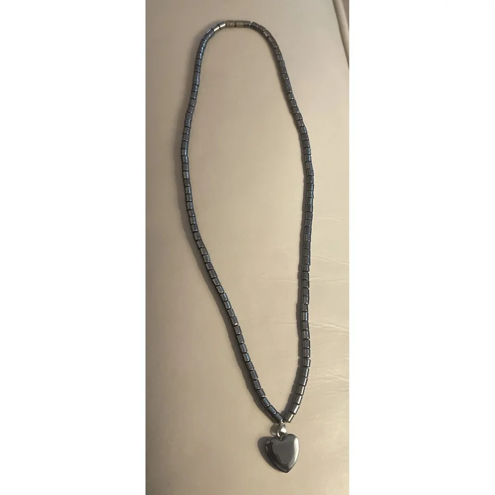 Hematite Heart Pendant 17